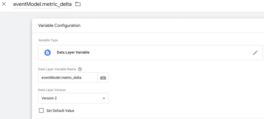 Create data layer variable